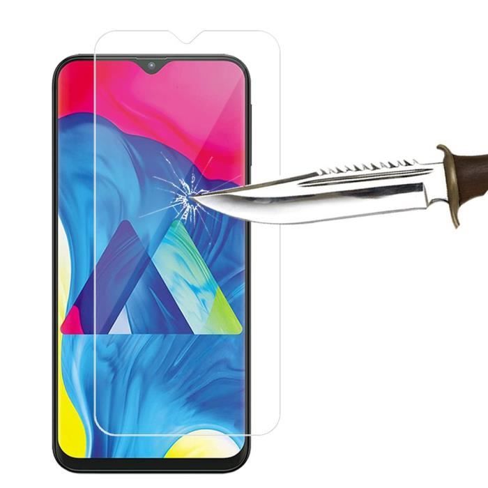 Film de protection d'écran - VCOMP - Samsung Galaxy M10 - Verre Trempé - Lot de 3 - Résistant aux rayures