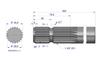 Shaft, PTO, milled on one side, 300mm Z21 - 1 3/8, Waryński