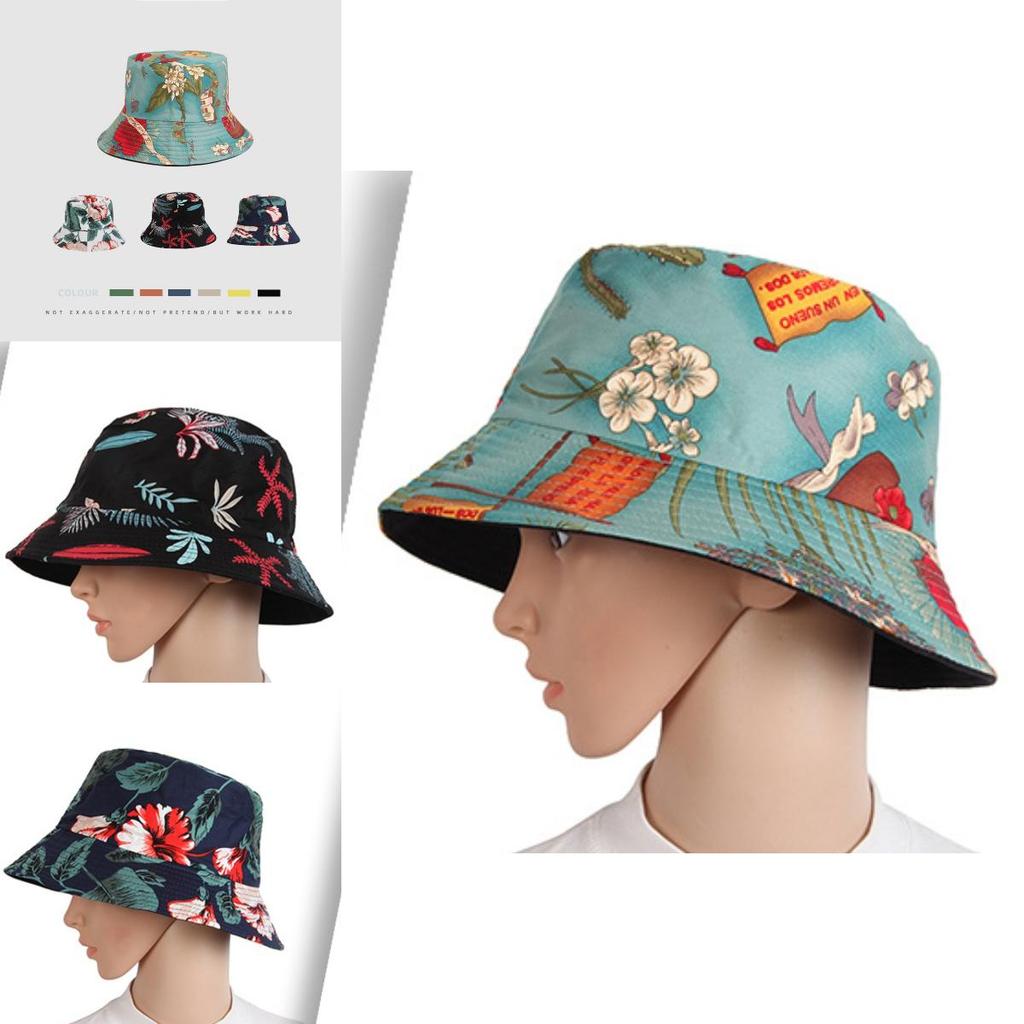 Stylish Flower Patterned Wide Brim Sun Hat For Men And Women