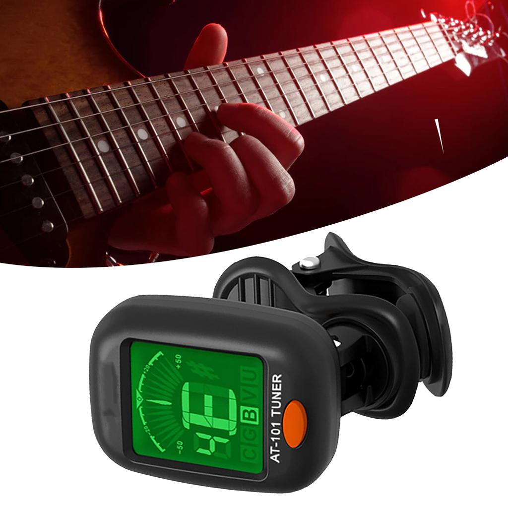 Clip On Tuner LCD Dual Color Display Tuner Electric Bass Ukulele Acoustic Guitar Tuning Accessory