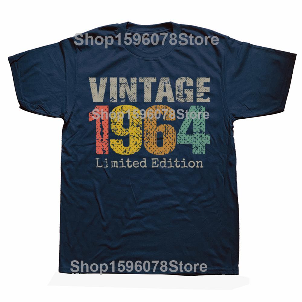 62 Year Old Gifts Vintage 1964 Limited Edition 62th Birthday Tee Tops Round Neck ShortSleeve Fashion Tshirt Basic Tshirts