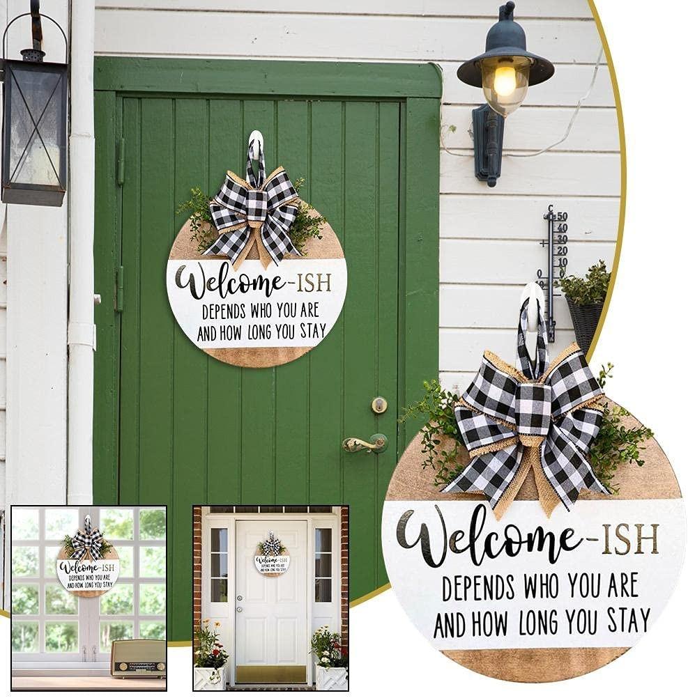  Of Painting-Welcome Sign Front Door Hanger With Changeable Pendant
