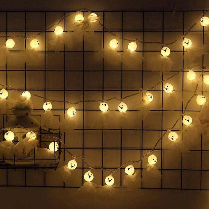 Guirlande lumineuse - AIMOONSA - Guirlande lumineuse Halloween - 20 LED - 5 m - Deux modes d'éclairage