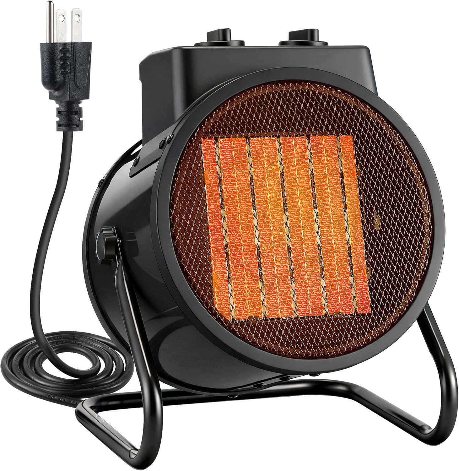 

1500W Electric Heater, Portable Indoor/Outdoor Space Warmer with 90° Adjustable Angle, Yellow (1 Pcs) 1 чорний