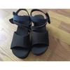 New plus-size women's peep-toe sandals, wedge heels, European and American style, high-heeled sandals with back zipper.