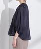 Nano Universe Linen Blend Sheer Blouse with Volume Size F Women's Sleeves, Ivory, 037, 669-5120317