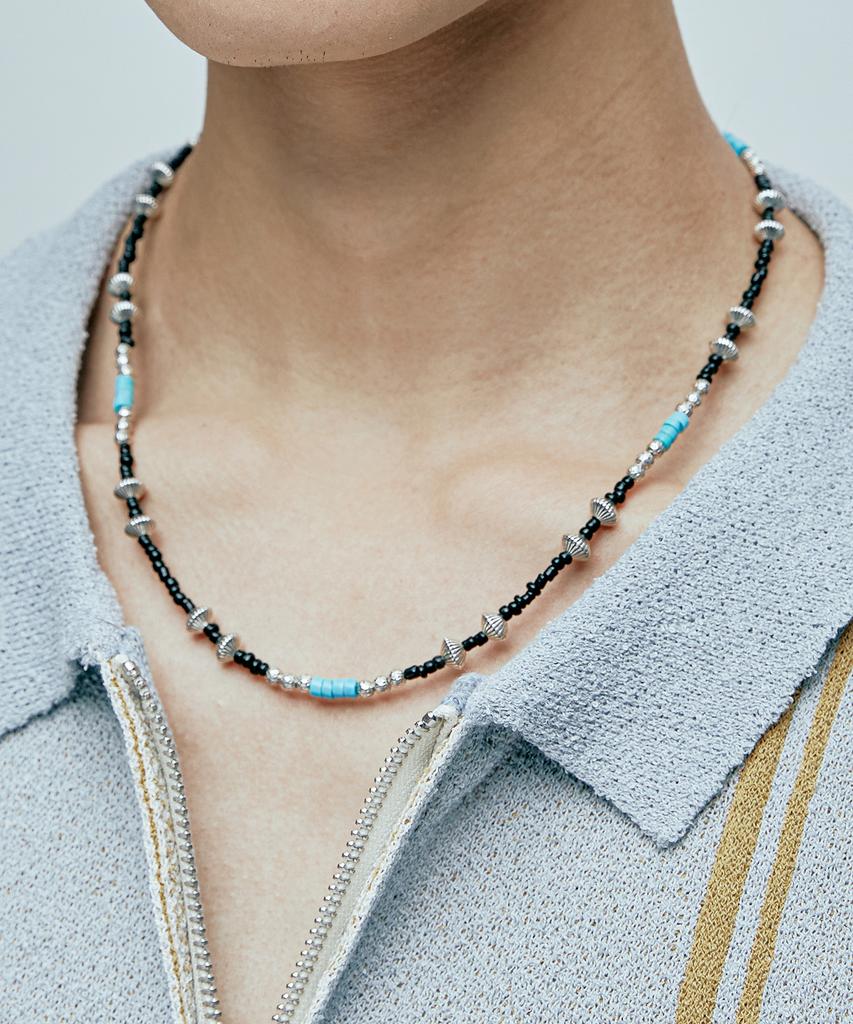 Knd Turquoise & Hogan Beads Necklace