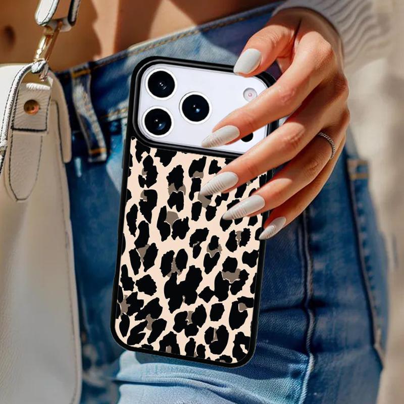 Leopard Cheetah print Phone Case For iPhone 17 Air 14 15 13 12 Max Cover For Apple 16e 11 Pro Max Plus Coque