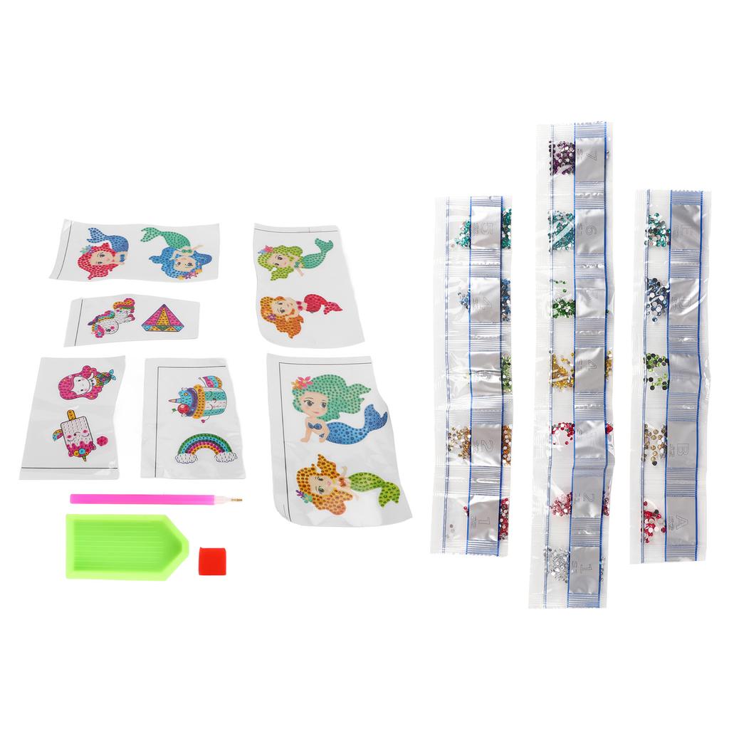Rhinestone Painting Cartoon Character Sticker Sea Maid Shape Stress Relief Eco Friendly DIY Rhinestone Painting Stickers