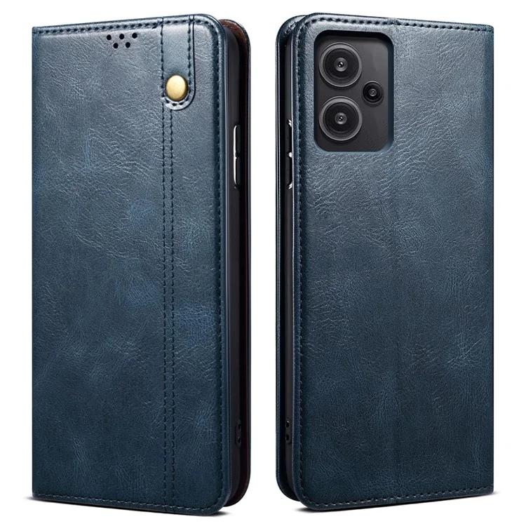 

For Xiaomi Redmi Note 13 Pro+ 5G Phone Case Waxy Crazy Horse Texture Wallet Cover