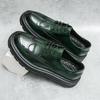 Men's New Style Formal Brogue Leather Shoes - Large Size Casual Wedding Groom Shoes