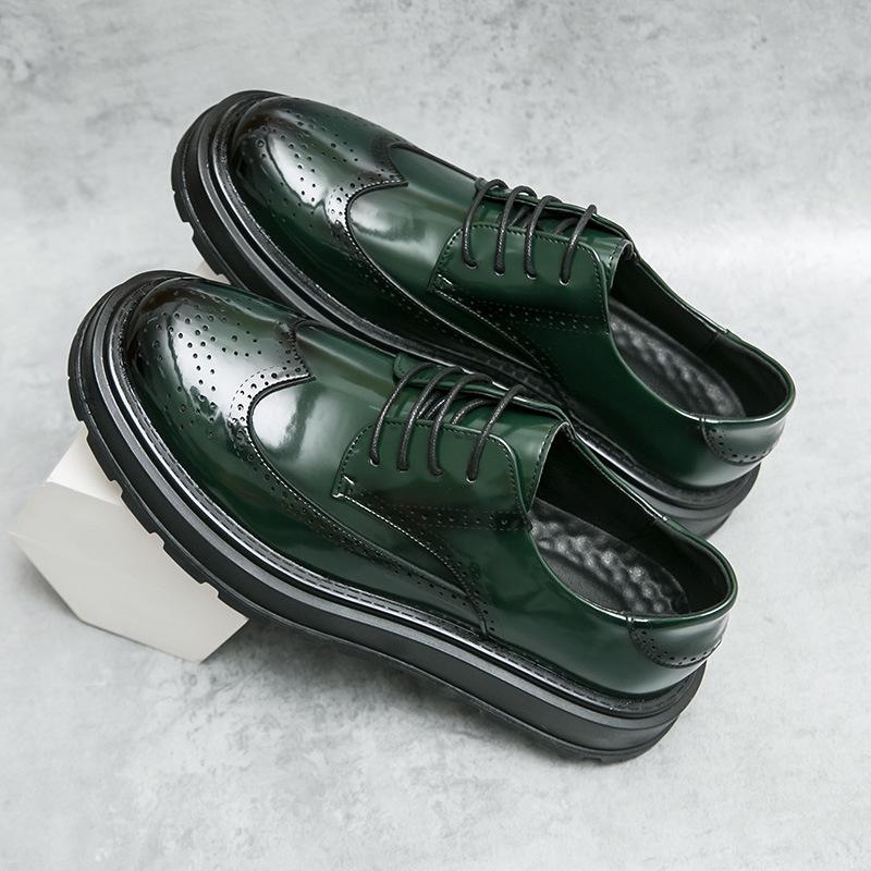 Men's New Style Formal Brogue Leather Shoes - Large Size Casual Wedding Groom Shoes