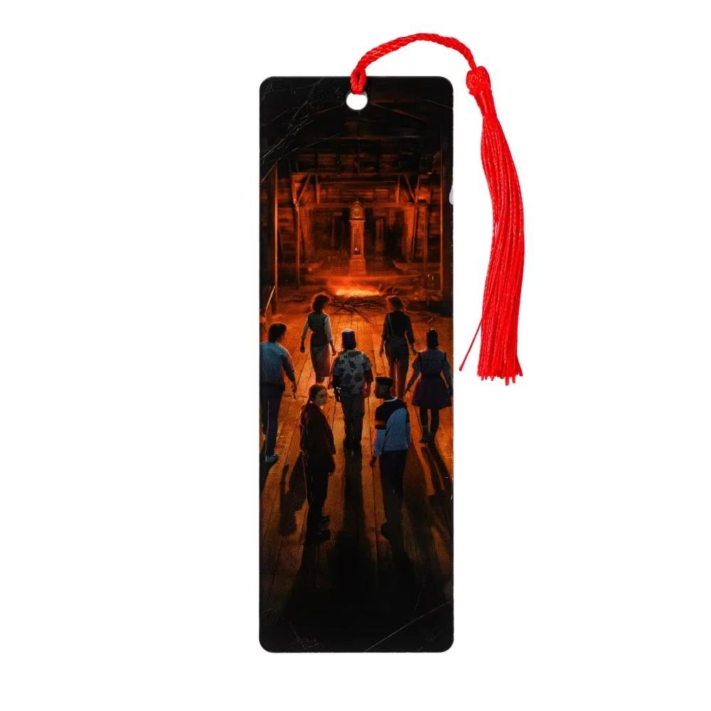 Hot Creative Reader Accessories Movie Horror Acrylic Bookmark Withtassel For Bookworm Student Stationery Teacher Office Supplies