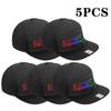 1-10PCS Programmable DIY Bluetooth Hat LED Display Curve Decorative Fabric Hat Party Evening Glowing Hat Atmosphere Hat