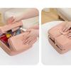 Practical PU Makeup Organizer Multiple Pockets Ergonomic Cosmetic Pouch Toiletry Storage Case for Women Travel Essential