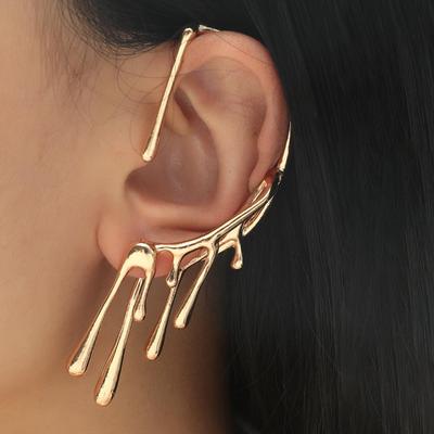 Chic Water Drop Molten Lava Ear Cuff Earrings