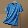 Men's Quick-Dry Stretch Sports T-Shirt - Breathable, Sweat-Wicking, Crew Neck, Ice Silk Short Sleeve