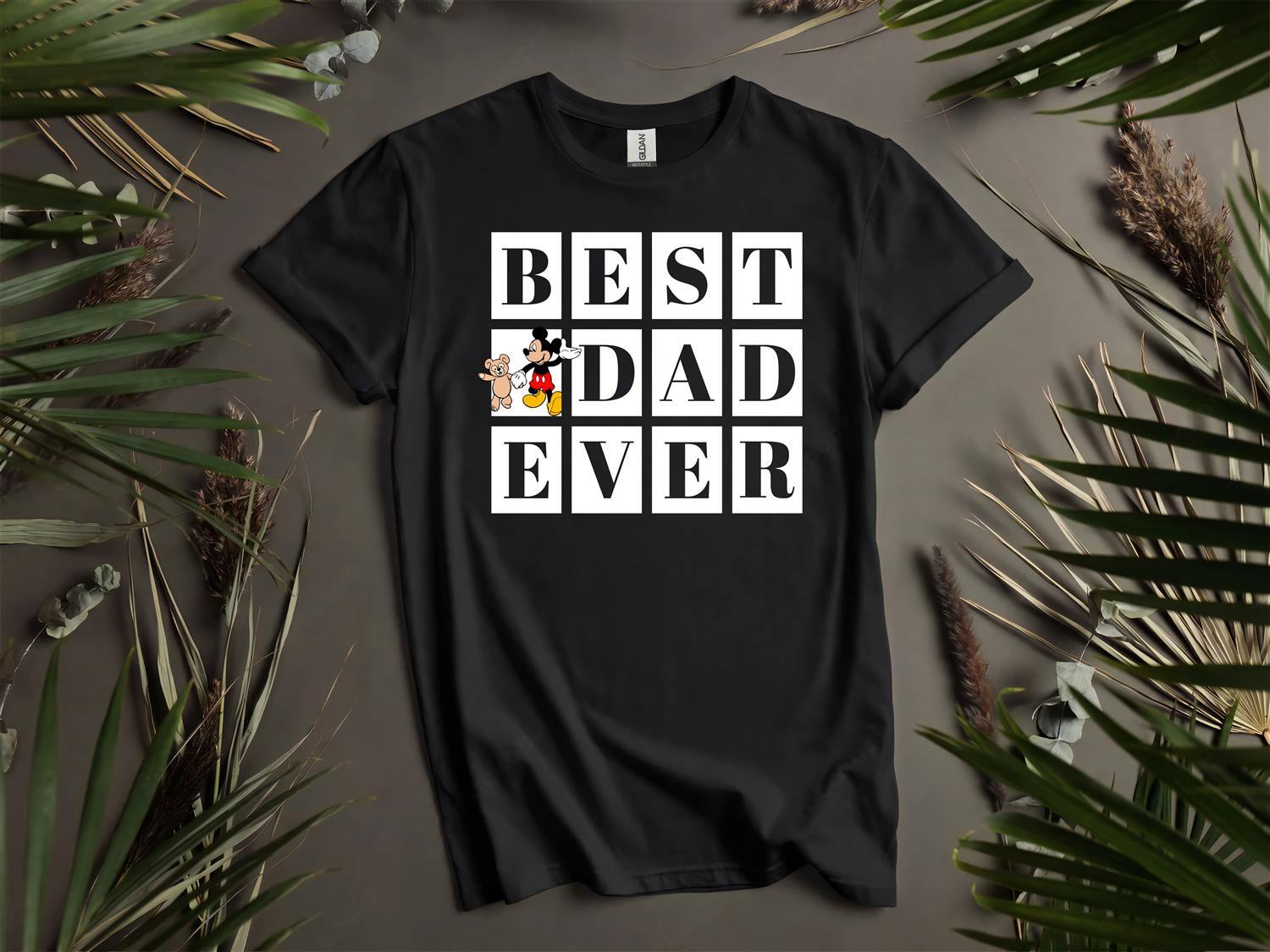 Best Dad Ever Mickey Mouse T-shirt T shirt Men Women Unisex Tshirt L37 L