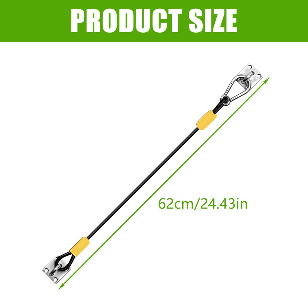 Pack Of 2 Heavy Duty Garbage Can Lid Locks Secure Outdoor Bin Lids with Steel Cable Straps Bin Lid Security Locks Set