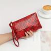 New Fashion Large Capacity Stone Pattern Handbag Retro Single Layer Coin Purse Mobile Phone Bag Wrist Bag