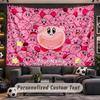 Wall Hanging Tapestry Custom NameKirby Pattern Personalized Printed Fabric Wall Decor
