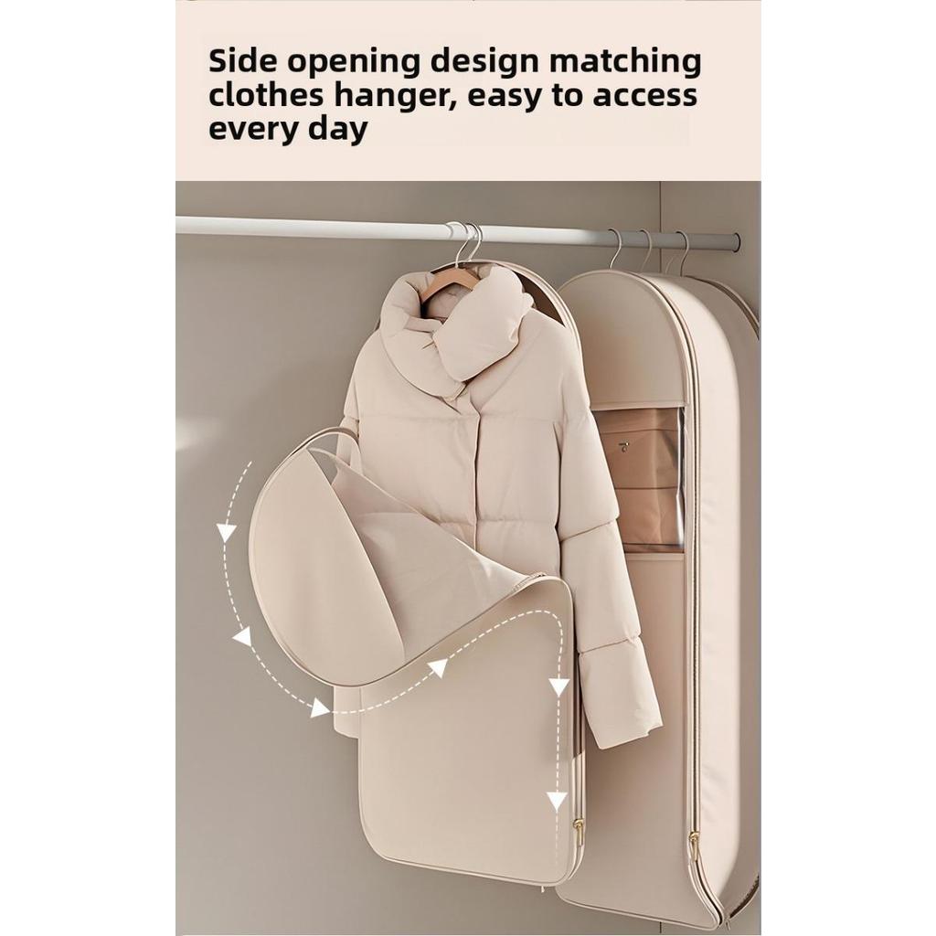 Suspendu, Compressé, Anti-poussière, Vêtements, Doudoune, Sac de rangement, Sac à poussière, Garde-robe, Changement de saison, Transparent