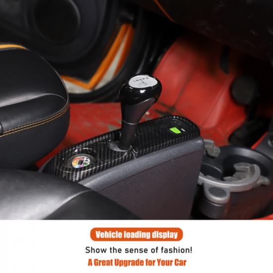 Glossy Black Gear Shift Knob Cover Trim For Benz Smart Fortwo 451 2009-15