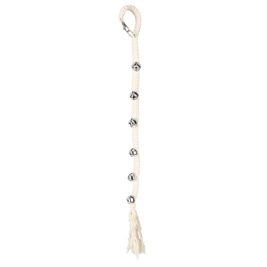 Hanging Door Dog Cross Bell Training Potty Hand Knitting Cotton Decorative Puppy Door Bell Silver