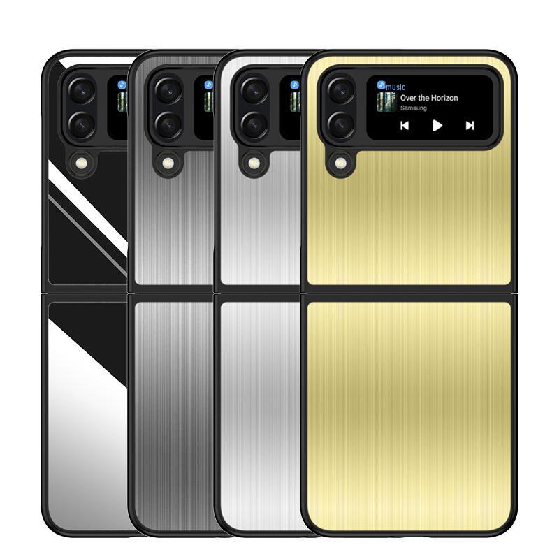 Samsung Z Flip Series Brushed Stainless Steel Heat Dissipation Phone Case