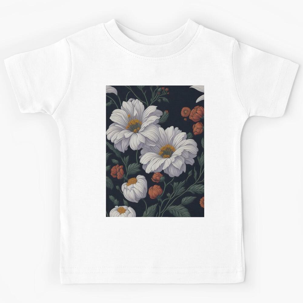 dark floral background Kids T-Shirt 110
