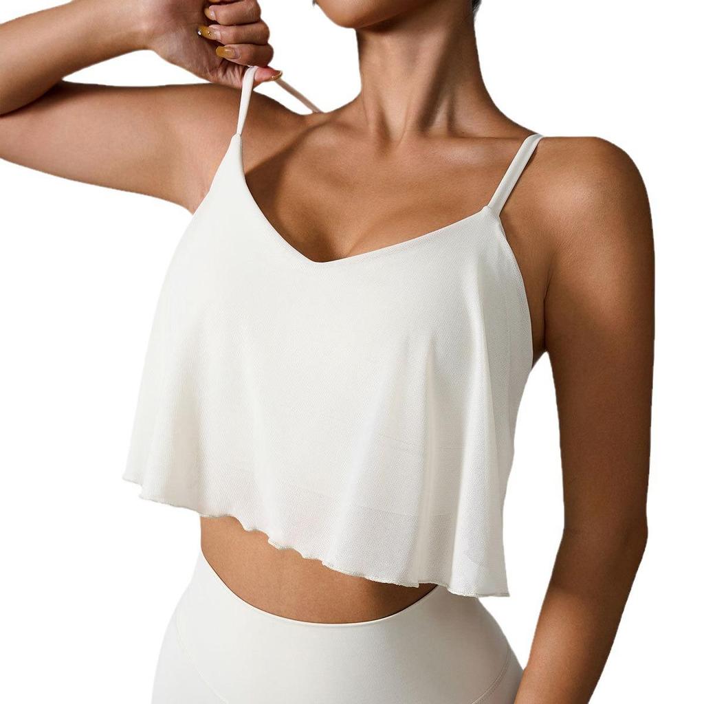 Γυναικείο Αθλητικό Αμάνικο Φανελάκι Διχτυωτό Γρήγορου Στεγνώματος: Ελαφρύ Ποδηλατικό Μπλουζάκι Γιόγκα με Επένδυση