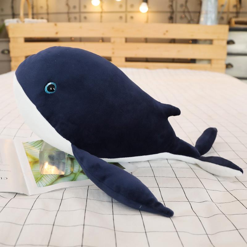 Cute Dream Giant size big Whale Plush Toy Whale Stuffed Doll Soft Short Plush Sleeping Pillow Xmas Gift For Kid Children