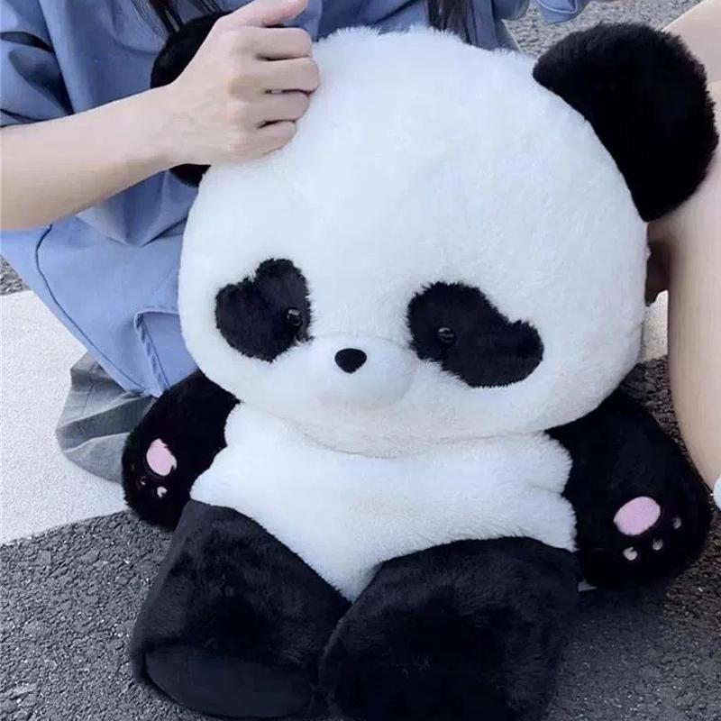 Cute Panda Backpack Cartoon Soft Cute Plush School Girl Backpack ins Girl Doll Bag