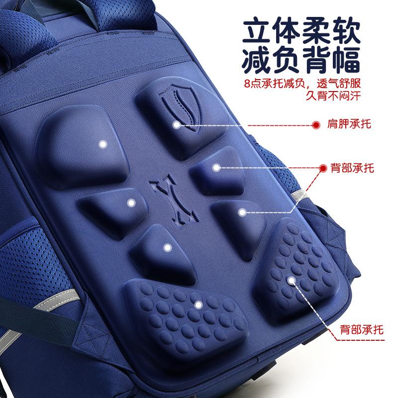 Children's schoolbag men's large-capacity burden reduction lightweight girls' backpack spine protection schoolbag primary school boy