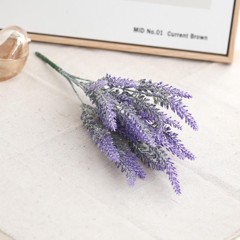 

Искусственный цветок шелковый фиолетовый лаванда домашний уличный садовый декор букет поддельный свадебный рождественский день аксессуары для вечеринки фиолетовый