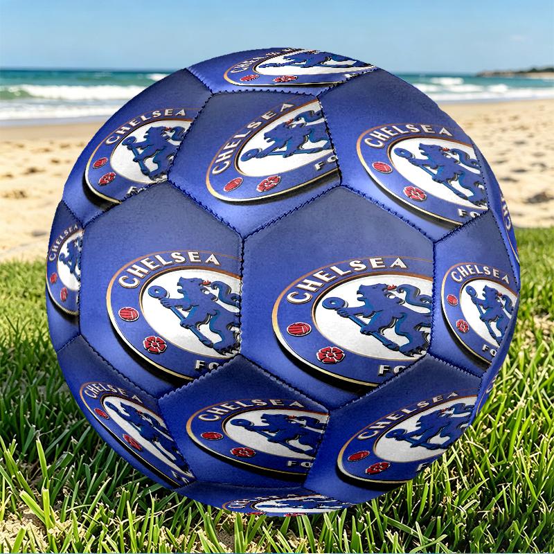 Chelsea F.C. Aufdruck Größe 5 Fußball, PU Abriebfester Fußball für Spieltraining und tägliches Üben, Geburtstagsgeschenk für Fußballfans