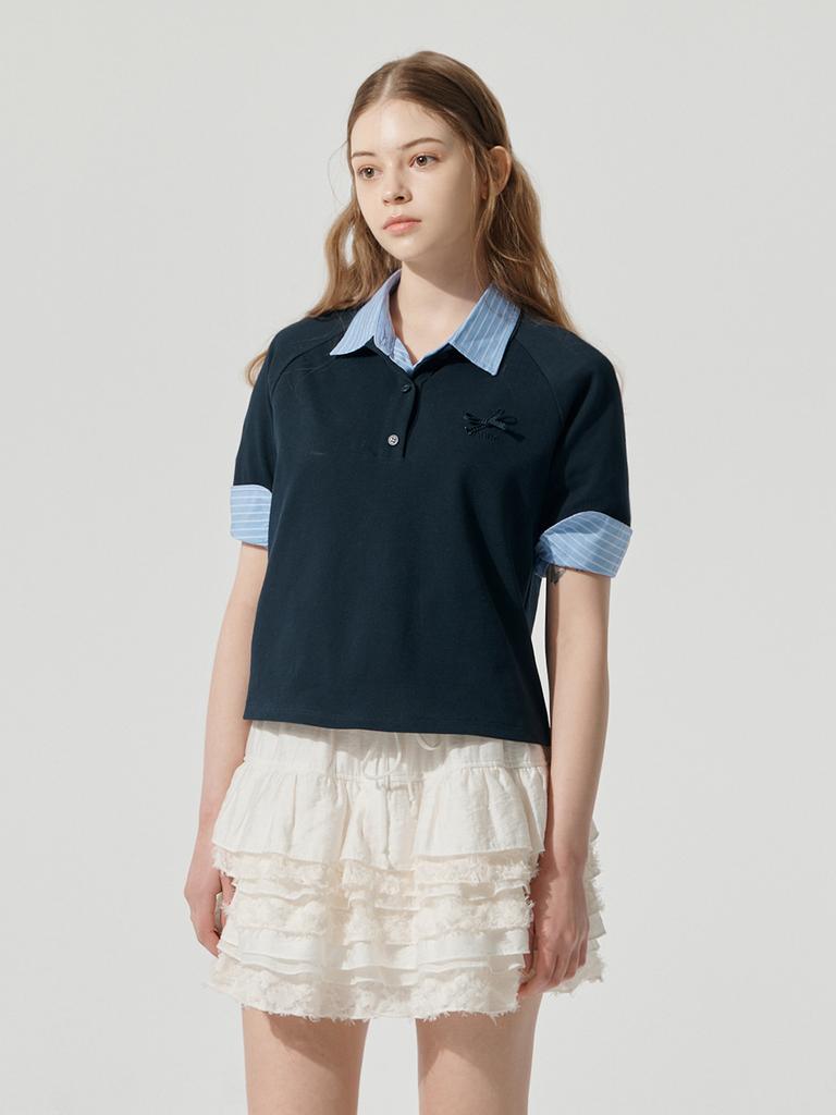 Merci And S Knit Collar Pique Shirt_Mb3Stn3