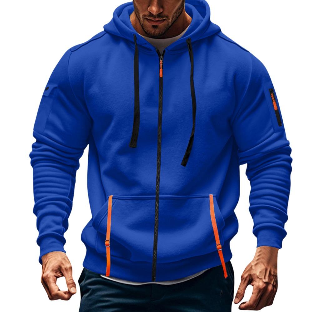 Men's Sportswear Y2K Trend Innovation Men's Hooded Sweatshirt New Multi-pocket Cardigan Fleece Sweatshirt Jacket