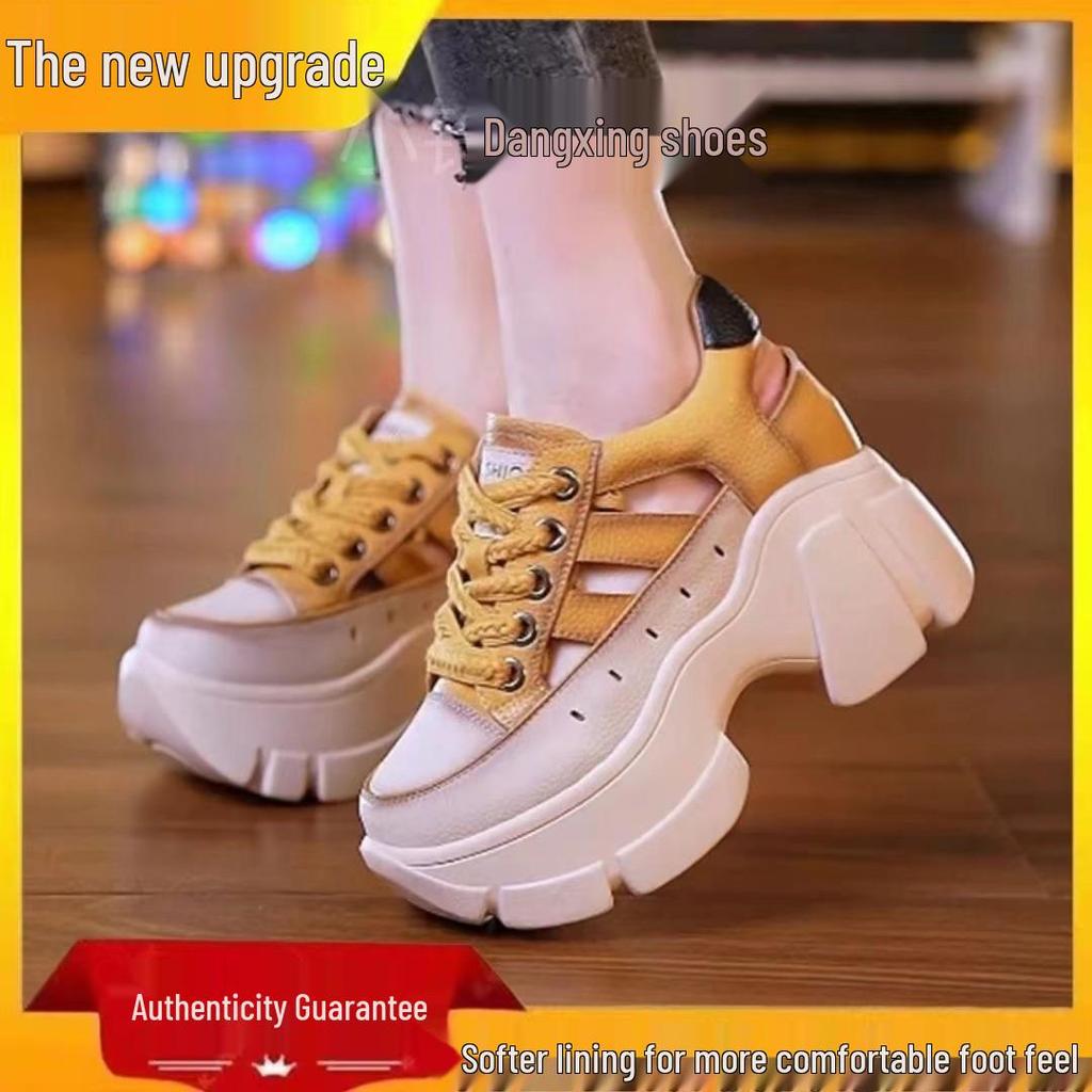 Women's Chunky Heel White Peep-Toe Sandals - Summer 2025: Hidden Heel, Breathable, Petite Roman Style
