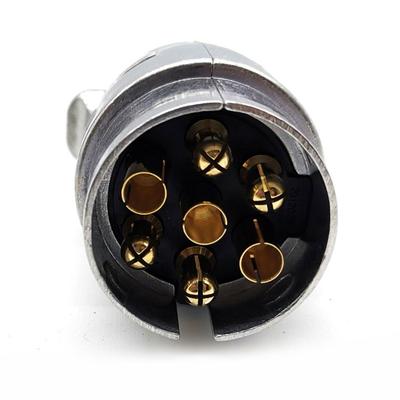 New Arrival 12V 7 Pin Trailer Plug Socket Set European Standard Aluminum Alloy Plug Trailer 7-core Pure Copper Accessories