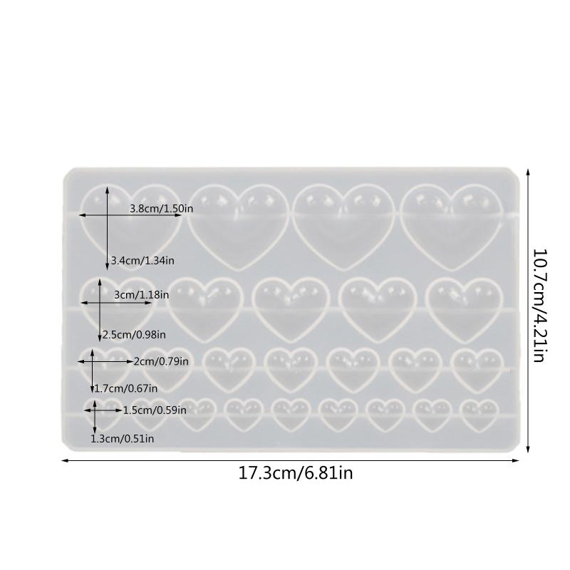 DIY Love Gem Patch Keychain Silicone Epoxy Mold DIY Ornaments Pendant Jewelry Crafting Mould for Valentine Love Gift