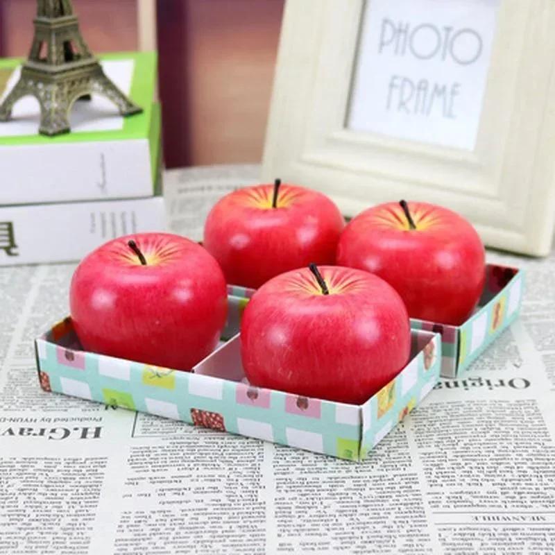 3 Styles Apple Shape Modeling Techniques Scented Candles 1pcs Decorations Birthday for Christmas Party Room Decor