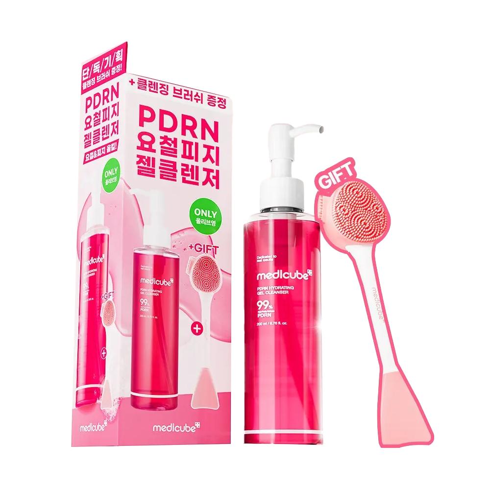 MEDICUBE PDRN Gel to Foam Cleanser Set 200ml + Cleansing Brush