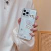Luxurious Glue Rhinestone Flowers for IPhone17promax Mobile Phone Case for Apple 16plus Anti-fall 15 All-inclusive