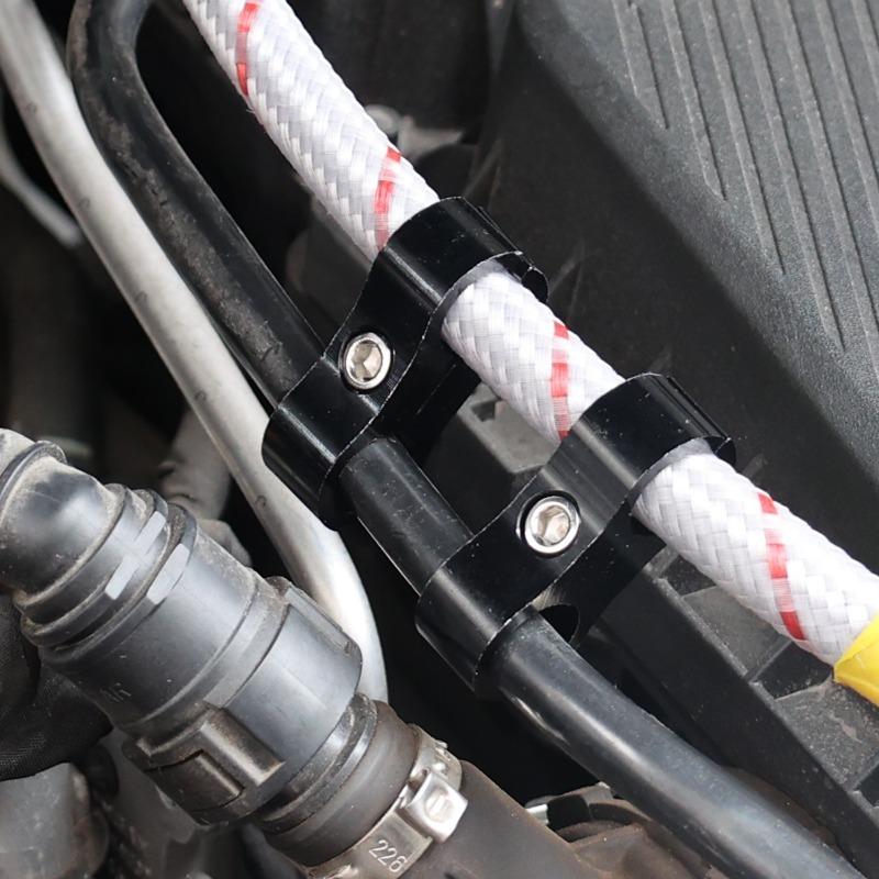 Universal Fuel Line Clamp AN6 AN8 AN10 Hose Separator Billet Aluminum Finisher for Braided Oil Gas Water Pipe Car Accessories