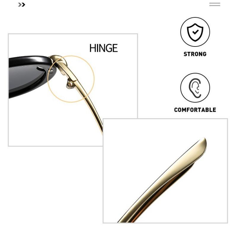 New Fashionable Rope Knot Double-Bridge Metal Sunglasses Women's INS Style Outdoor Street Style UV-Protective Sunglasses