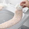 Adhesive Adhesive Toilet Mat Comfortable Cartoon Rabbit Toilet Mat Lamb Fleece Toilet Mat  Home Use