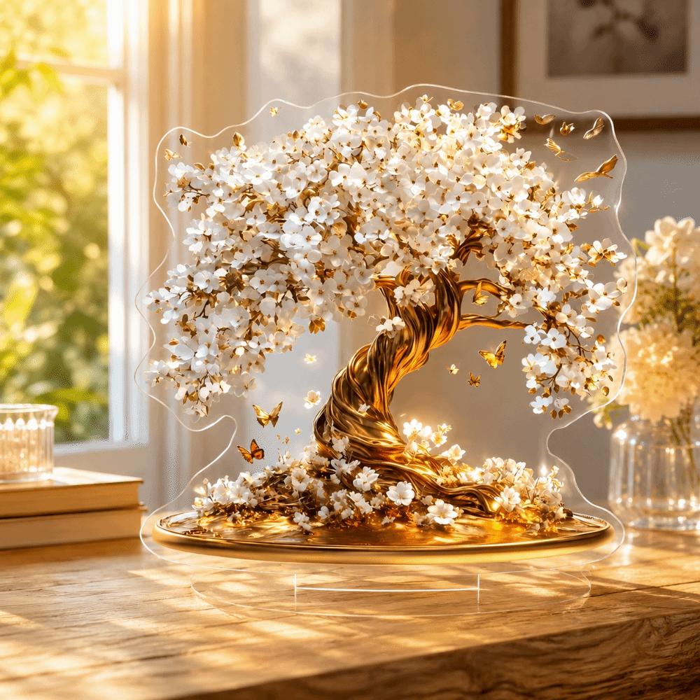 2D Flat Tulip Ornament Tree Desktop Flower Stand Gifts Desktop Ornaments  Mother s Day Type A