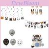 Set Drăguț Negru și Alb Pisică Petrecere de Ziua de Naștere Accesorii Tort Steag Balon și Decorațiuni Suspendate Incluse!