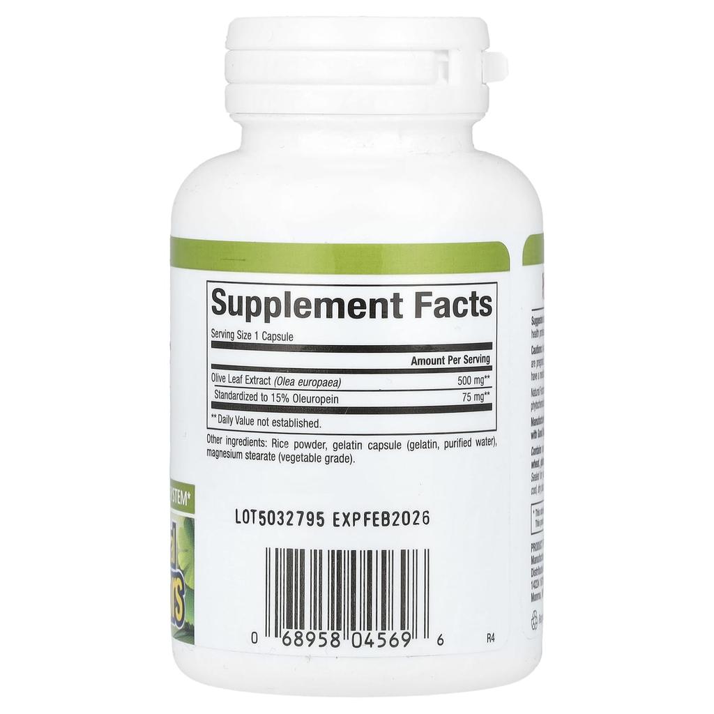 Herbalfactors, Olive Leaf, 500Mg, 60 Capsules